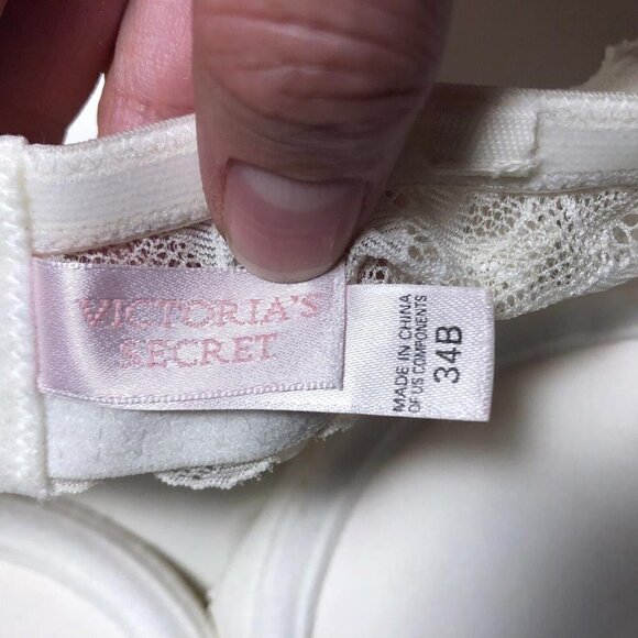 🛒 $8 - #4103-3 Victoria's Secret Underwire Bra White Lace RN54867 Size 34B - Picture 3 of 6